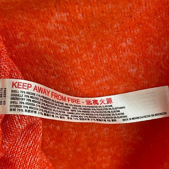 Anthropologie Daily Practice Draped Cowl Neck Maxi Dress Orange Knit Womens XL - Picture 8 of 9